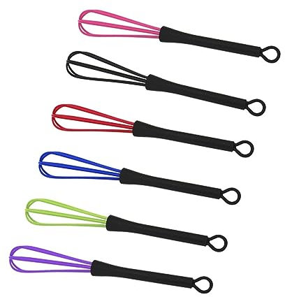 WRITWAA 6stücke Teiliges Haarfärber Rührwerkzeug Farbige Rührbesen Für Salon Friseur Praktischer Mischbesen Für Haarfärbecreme Blau Violett Schwarz Rot Grün