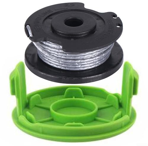 Bobina di filo e tappo per decespugliatore Greenworks 21287 24 V, con filo di nylon in poliammide