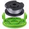 Bobina di filo e tappo per decespugliatore Greenworks 21287 24 V, con filo di nylon in poliammide