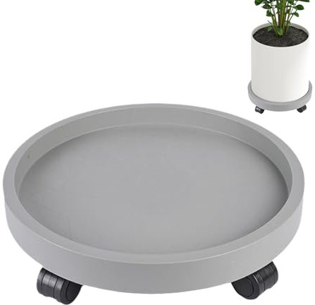 Pflanzenroller,Terrassen Pflanzenhalterwagen - Wetterbeständige Gartenaccessoires, Bewegliche Blumentisch Untersetzer für Innenbereich