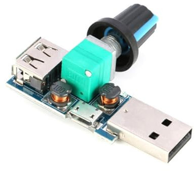 Hattba Manual USB 4-12V 5W Fan Speed Controller Speed Control Switches For PC CPU Case Fan Adjustable With Knob Connector