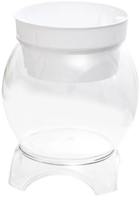 Milageto Transparenter Tisch-Fischtopf, Hydroponik-Pflanzgefäß, Heim- und Bürodekoration, Terrarium-Vase, Aquaponik-Pflanzgefäß, Aquarium, 23.5 cm X 31 cm