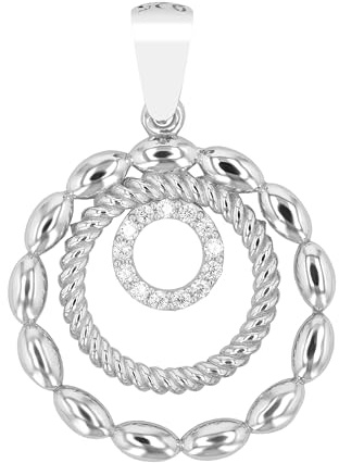Akzent Anhänger für Damen in 925 Silber, 100% Wasserfest & Hautverträglich