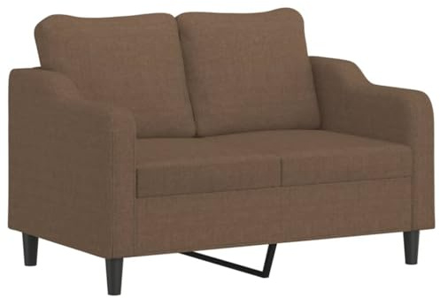 XHNIFBN 2-Sitzer Küchensofa Braun 138x77x80 cm aus robustem Stoff und Metallgestell Modernes Design Max. 220 kg für Wohnzimmer Jugendzimmer kleine Räume