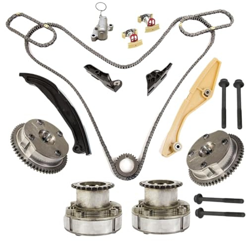 Steuerkettensatz Mit Nockenwellenversteller VVT Nockenrad Auslass Und Einlass Kompatibel Mit Ford Taurus Transit Explorer 3.5L 3.7L