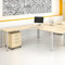Weber Büro Winkelschreibtisch mit Rollcontainer NOVA XL 180x200cm Ahorn Eck-Schreibtisch
