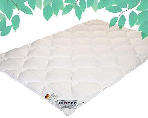 allsana Tencel® Klimafaser Duo-Steppbett 240x220 cm | warme Lyocell Winterdecke für Allergiker | waschbar | atmungsaktive Bettdecke aus Naturfaser bei Allergie | Markenqualität Made in Germany