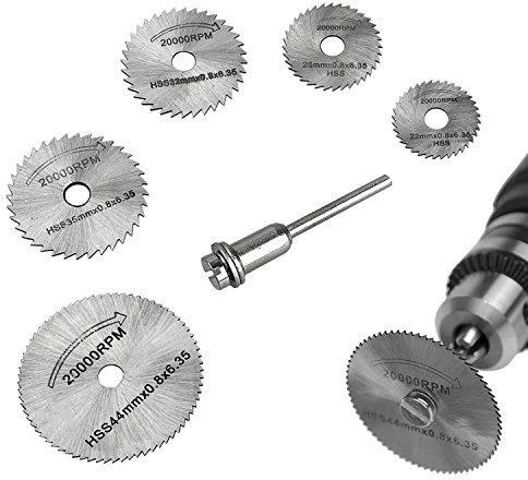 HSS Sägeblätter Schneiden Holz rund Scheiben Dremel Rotary Werkzeug-Set (6 Stück)