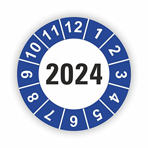 Fassbender-Druck PRÜFPLAKETTEN - Hochwertige Prüfetiketten JAHRESPLAKETTE 2027 Ø 20mm - Selbstklebende PVC-Folie - Wartungsetiketten für Prüfung - Prüfplakette für Prüfungsnachweis (10 Stück)
