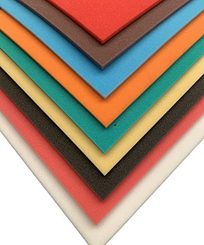 Plancha de Espuma Poliuretano Naranja - (200 x100 x01 cm de grosor) - Fácil de Cortar con Tijeras - Ideal para Realizar Manualidades, Disfraces, Atrezos, etc