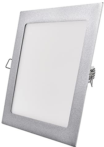 EMOS LED Einbauleuchte 18W mit Driver, ultraflacher quadratischer Einbaustrahler / LED-Panel, Abmessungen 225x225x21 mm, Ersatz für 100W Glühbirne, Lichtfarbe neutralweiß 4000 K, Helligkeit 1500 lm