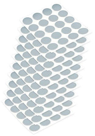 Emuca - Tappo coprivite adesivo, Ø13mm, Grigio, Confezione di 200 pezzi