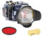 Seafrogs Underwater Housing Case For Sony A6500 A6300 A6000+ Fisheye Lens Dome Port And Full Color Red Filter Kit, 60M/195Ft Waterproof Protective Diving Case