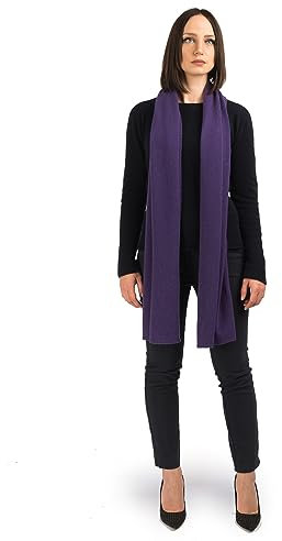 Dalle Piane Cashmere - Breiter schal aus 100% Kaschmir - Made in Italy - für Frau, Farbe: Violett, Einheitsgröße