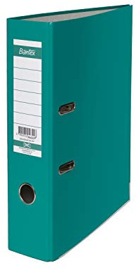 Bantex Ordner A4, 8cm breit, Bürobedarf Aktenordner Hefter Schnellhefter Büroartikel, Büroordner, Briefordner, 15% mehr Kapazität als Standardordner, 20er Pack, 100551794, turquoise