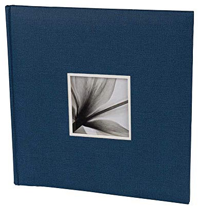 Unitex Fotoalbum in 34x34 cm 40 creme Seiten Jumbo Buchalbum Fotobuch: Farbe: Blau