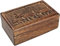 Ajuny Handgeschnitzte Dekorative Schmuckschatulle aus Holz mit Elefantenmotiv Rustikales Finish Aufbewahrung von Andenken Reise Organizer Schatztruhe Schmuckhalter Geschenke - 9 x 6 Zoll