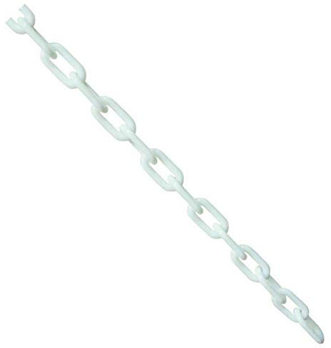 ExcInter Plastic Chain White 5mm*6mm Coated Decorative Links for Decorative Garden Fence Warning Safety Parking Space Assorted Colours