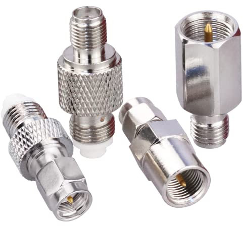 TUOLNK 4 Typ Set SMA zu FME 4G Antennenadapter Kit SMA zu FME Koax Adapter WiFi Antennen Adapter Kit für Koaxialkabel WiFi Antenne WLAN LAN Gerät SMA zu FME RF Koaxial Antennen Anschluss