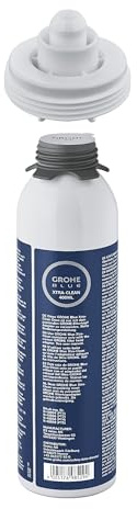 GROHE Blue - Reinigungskartusche mit Adapter (für Blue Pure, Home & Professional, 100 Prozent Desinfektion und Reinigung von Kühler/Filterkopf/Adapter, Adapter wiederverwendbar) 40434001, 40694000