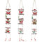 COM-FOUR® 3X Hängedeko für Weihnachten - Hängefiguren aus Filz - Schneemann, Weihnachtsmann und Rentier zum Aufhängen an Wand und Fenster (3 Stück - Hängedeko)