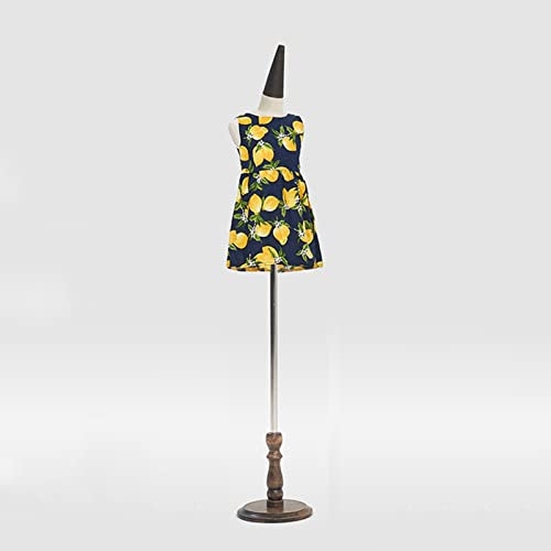 MDCG Kind Schneiderpuppe Modell Requisiten Halber Körper Puppen Schneiderpuppe Schaufensterpuppe Spitzkegel Kindermodell Kinderbekleidungsgeschäft ( Farbe : Brown Round Base , Größe : 5-6Age )