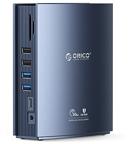 ORICO MacBook Docking Station for MacBook M1/M2, Mac, Window, 15 in 1 USB C Triple Display Docking Station with Dual Moniter 4K HDM, 8 USB Ports, Display Port, 100W PD, RJ45, 3.5mm Audio, TF/SD