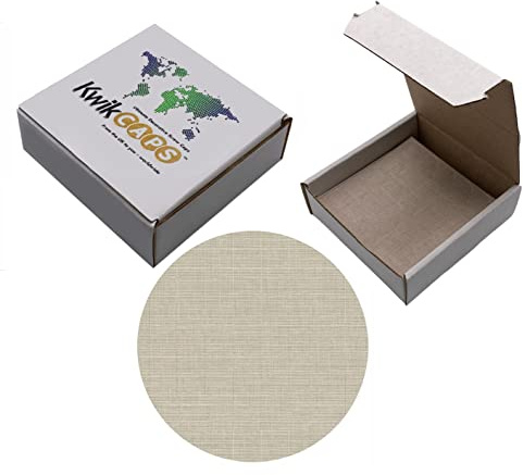 KwikCaps PVC Lin beige Cache-vis adhésifs VBA plus Trous de forage Clous Came [Diamètre 14 mm Sachet de 625]