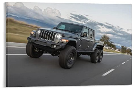 Muskel Auto Poster Jeep Gladiator 15,2 x 15,2 cm, dekoratives Gemälde, Leinwand, Wandkunst, Wohnzimmer, Poster, Schlafzimmer, Gemälde, 30 x 45 cm