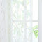 Yujiao Mao Voile Transparente Gardine mit Glanz Streifen Druck Morderne Wohnzimmer Gardinen, Gold mit Kräuselband, BxH 140x175cm, (1er Pack)