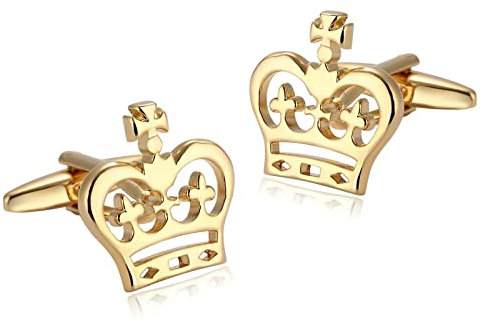 Whoiy Manschettenknöpfe Rosegold Gravur, Manschettenknöpfe Herren Gravur Hochzeit Edelstahl Krone für Männerkostenlos Gravieren