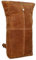 Gusti Leder Rucksack - Joy Rolltop Tagesrucksack in Braun Leder für Damen & Herren, Kurierrucksack mit Laptopfach 15, Vintage City- & Outdoorrucksack