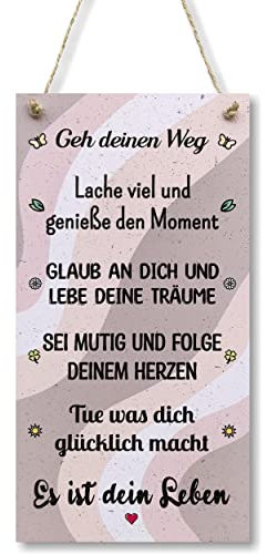 CARISPIBET Geh deinen Weg Hauschild Geschenk für die Küche Haus Dekoration Küchenschilder dekoratives Schild Heimdekoration Wanddekoration 30 x 15