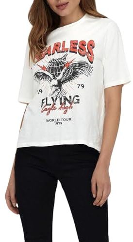 ONLY Damen Onllulu Life Boxy S/S Wild Top Box JRS T-Shirt