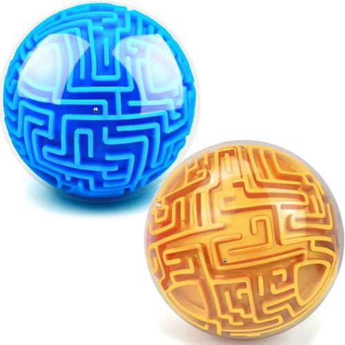Puzzle Ball Toys- 3D Puzzle Gravity Maze Ball Gifts for Boys Girls and Adults, Hard Challenges Memory Brain Maze Cube Ball Puzzles Games, for Age 6+