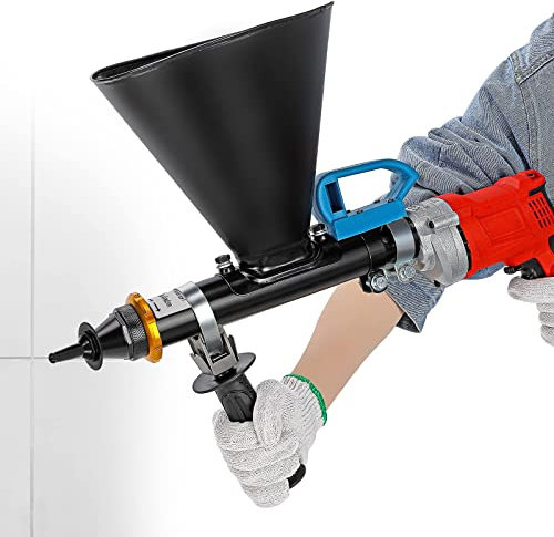 KIPEKE Mortar Grout Electric Mortar Gun, 950W Patio Brick Pointing Grouting Cement Applicator Grouting Tool Caulk for Concrete Cracks Leakage Repair, Filling range: about 3-15mm