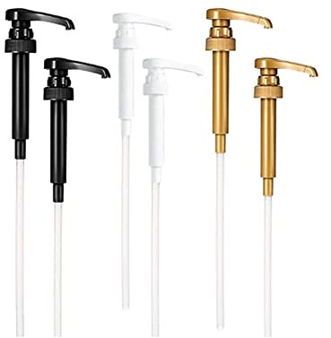 Dasertoe Coffee Syrup Pump Dispenser, 6 Pack Syrup Pump for 750Ml/25.4 Oz Syrup, 3Colors Pumps for Coffee Syrup
