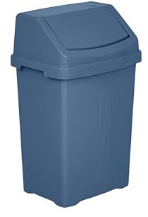 M1SS 25 Litre Plastic Swing Bin Waste Recycle Dustbins Kitchen, Bathroom Rubbish Trash Refused Bins (Navy Blue)