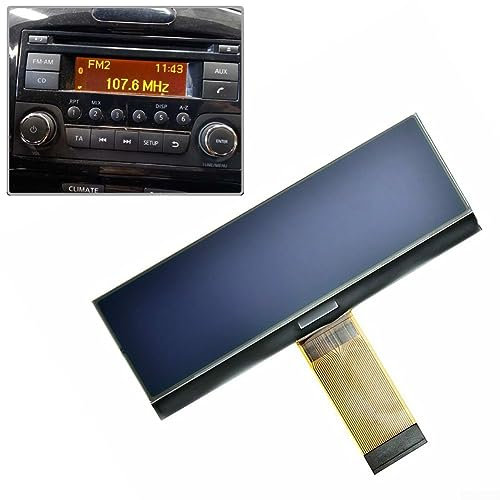 DAZZLEEX Schermo LCD di ricambio per radio, per Qashqai, per JUKE, Micra, Navara, NV200, nero