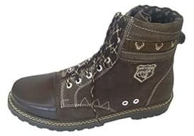 Steinnacher Krüger Buam Herren Stiefel mit Strickbund Braun/Braun(40)