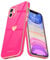 Teageo for iPhone 11 Case Cute Heart Pattern for Women Girls Slim Luxury Bling Plating Soft TPU Anti-Scratch Shockproof Bumper Phone Case for iPhone 11, Hot Pink
