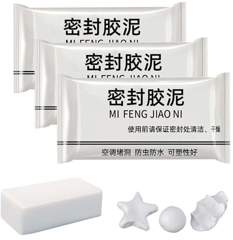 TRUNEB 3Pcs Libertyzeay Waterproof Sealant Mastic,High Bond Strength Waterproof Sealant Mastic,Waterproof Repair Sealing Clay,Quick Wall Mending Mud for Drain Connection