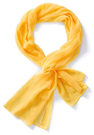 Nothing but Love Schal Tuch Damen Frauen Halstuch Kopftuch aus Kunstseide Schlauchschal rot viereckig groß (hellgelb)