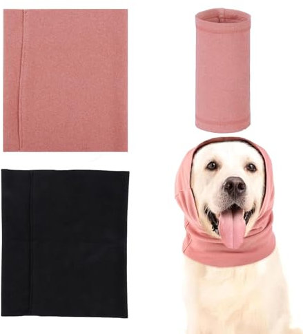 EULAPGOE Dog Snood for Dog Neck and Ear Warme, 2 Pcs Calming Pet Snood Ear Covers for Anxiety Relief and Grooming, Ear Muffs for Dogs and Cats (M)
