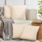 4er Set Sofakissen mit Füllung und Bezug 50x50cm weiche Kissenhülle mit Dekokissen Couchkissen für Sofa, Schlafzimmer, Wohnzimmer, Balkon, beige Driftwood, flauschig, mit verstecktem Reißverschluss