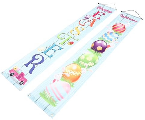 KITANDOVE 1 Paar Veranda-schilder Mit Frohe Ostern Motiven Fruehlings Veranda Party Zubehoer Drinnen Und Draussen