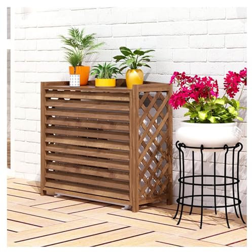 Ocultar Cubierta De Aire Acondicionado Exterior Pantalla De Privacidad Decorativa Cubre Rejilla Para Aire Acondicionado Impermeable Soporte De Flores Para Jardín Balcón (Size : L85 X W35 X H75cm)