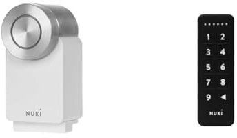 Nuki Smart Lock Pro (4a generazione), serratura intelligente con WLAN e Matter per accesso remoto e tastiera, serratura a codice per la porta d'ingresso, estensione intelligente per Nuki Smart Lock