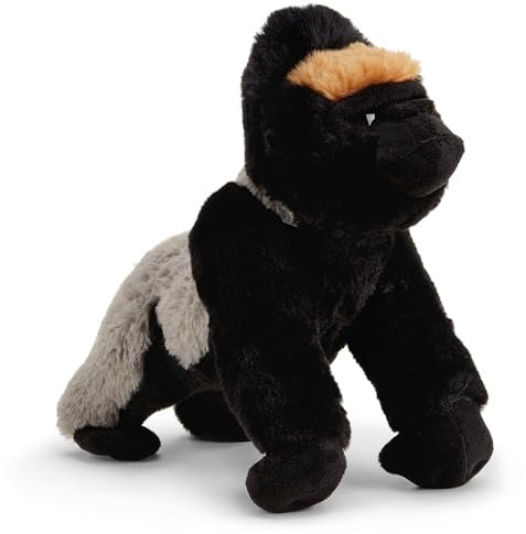 Zappi Co Silberrücken der Silberrücken-Gorilla Plüschtier (22cm) Mächtiger Primaten-Kumpel - Weich, Kuschelig, 100% Recycelt - Sanfter Riesenfreund