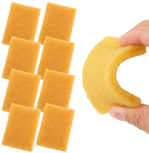 VPB 8-Piece Yellow Rectangular Rubber Eraser Set - Natural Rubber Material, Versatile Cleaning Tool